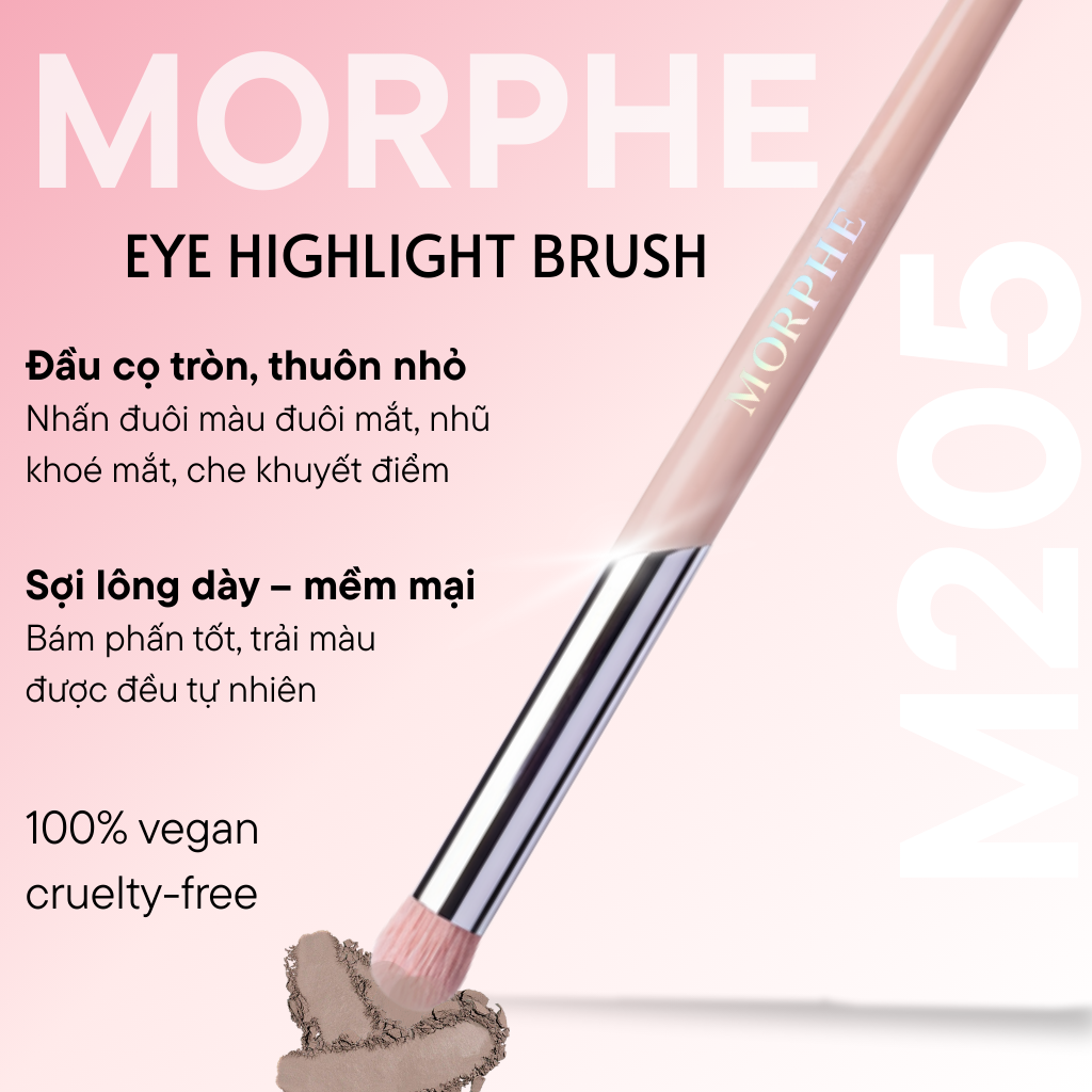 Cọ Nhấn Đuôi Và Hốc Mắt Eye Shadow MORPHE M205